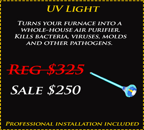 Germicidal UV Light $250 Installed